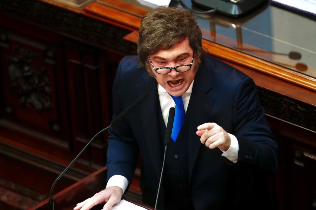 Milei abrió las sesiones entre acusaciones, gritos y un recinto&nbsp;semivacío