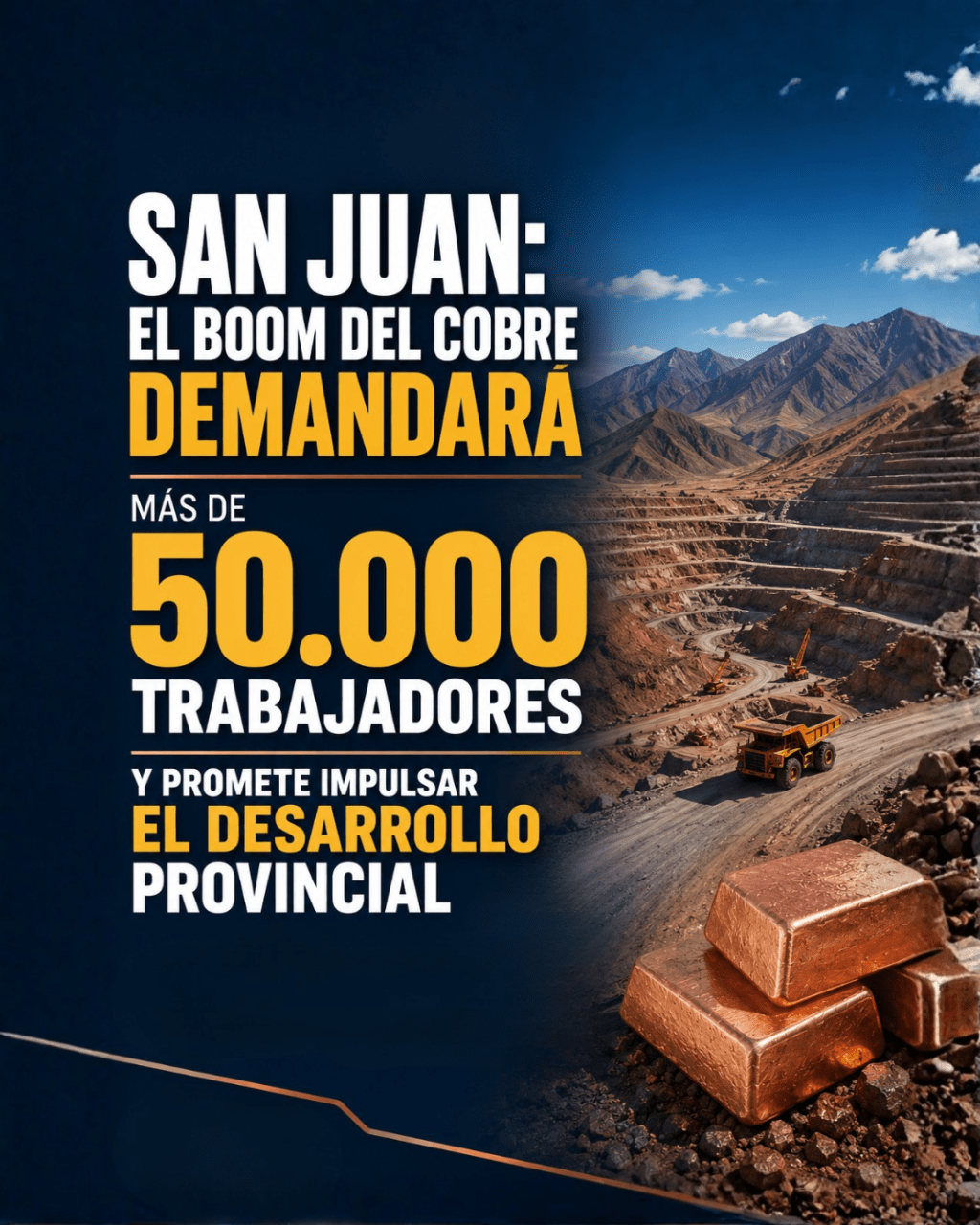 San Juan: el boom del cobre demandará más de 50.000 trabajadores y promete impulsar el desarrollo provincial